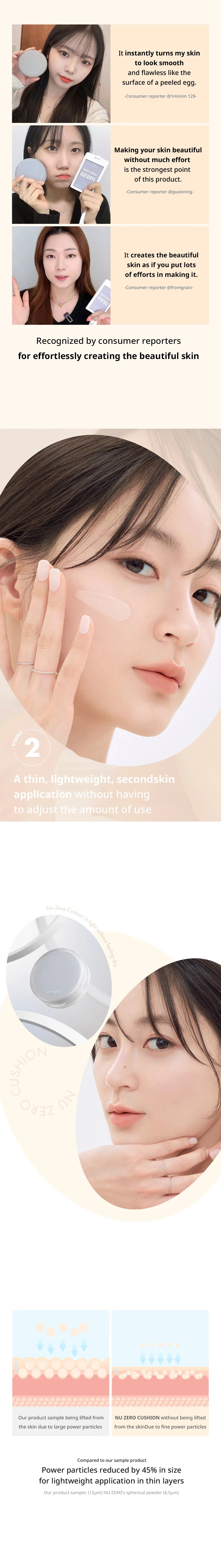 Rom&nd Nu Zero Cushion 15g, Korean Makeup