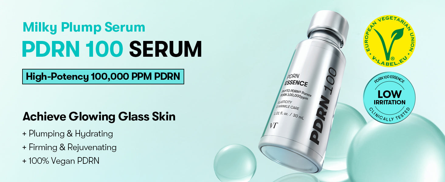 VT COSMETICS PDRN 100 Essence, Korean Skincare 1.01 fl. Oz.