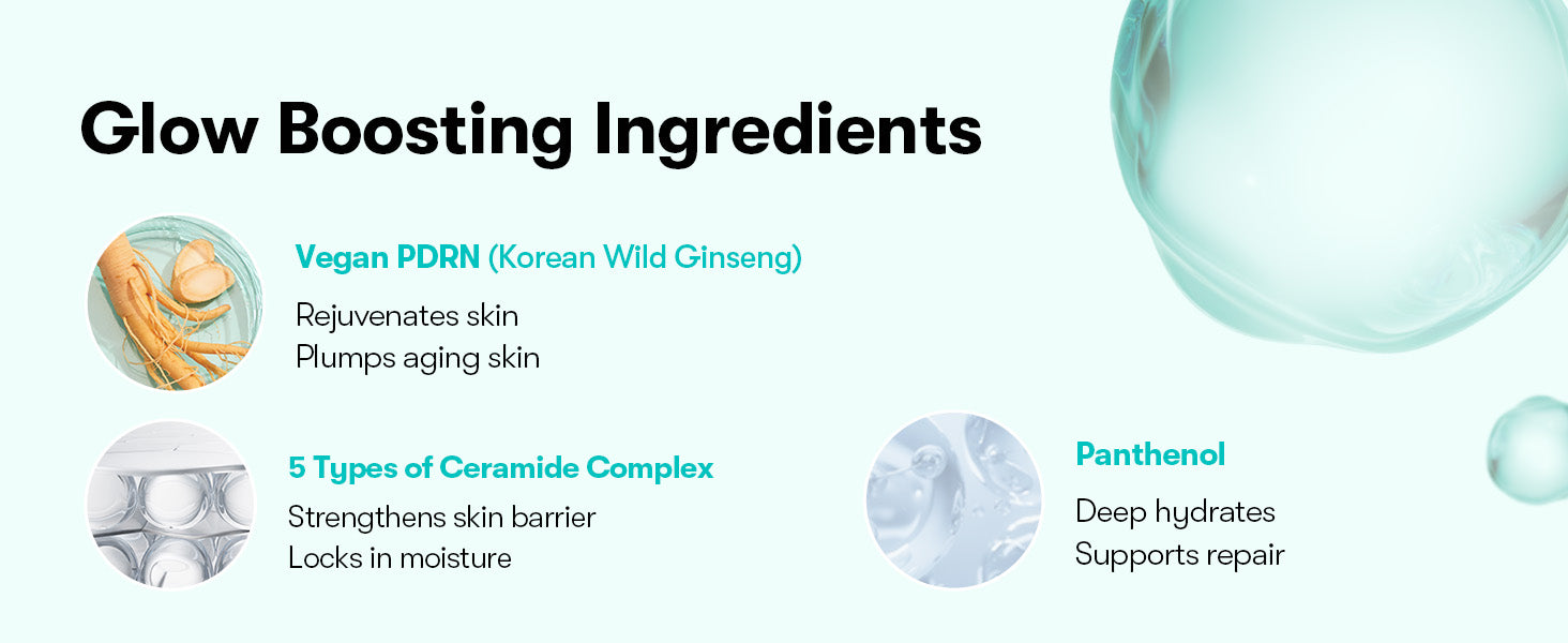 VT COSMETICS PDRN Glow Ampoule,Korean SkinCare (3.38 fl oz / 100 ml)
