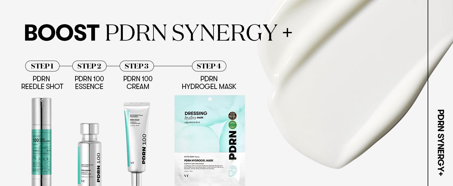 VT COSMETICS PDRN Hydrogel Mask (33gx4ea),Korean Skincare, Korean Gel Mask