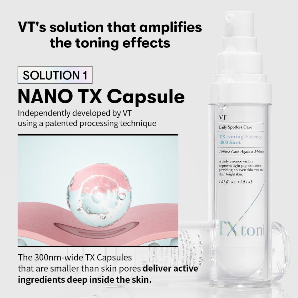 VT TX Toning Essence Shot 30ml, Korean Skin Care