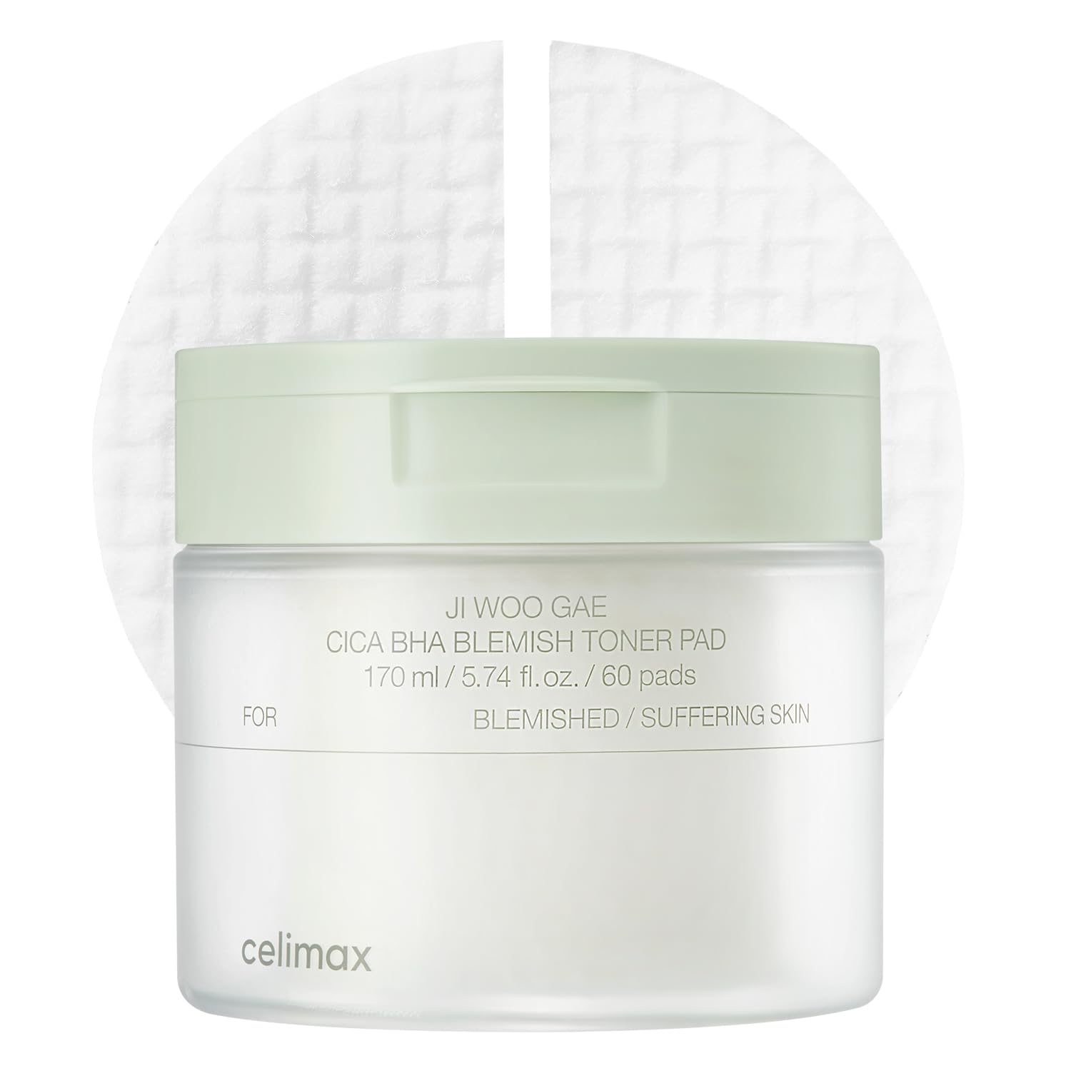 celimax Ji.Woo.Gae CICA BHA Blemish Toner Pad 60 Pads