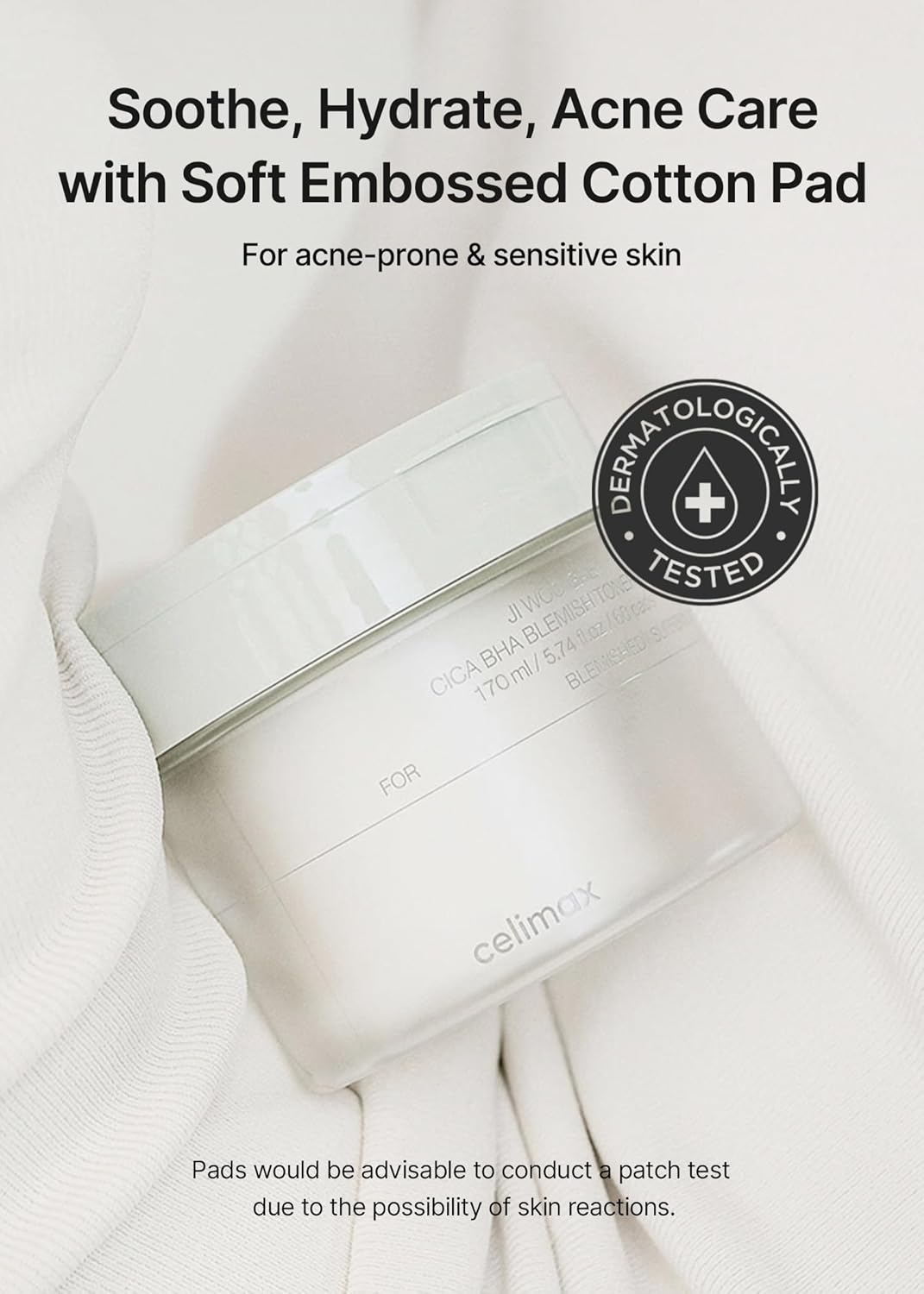 celimax Ji.Woo.Gae CICA BHA Blemish Toner Pad 60 Pads