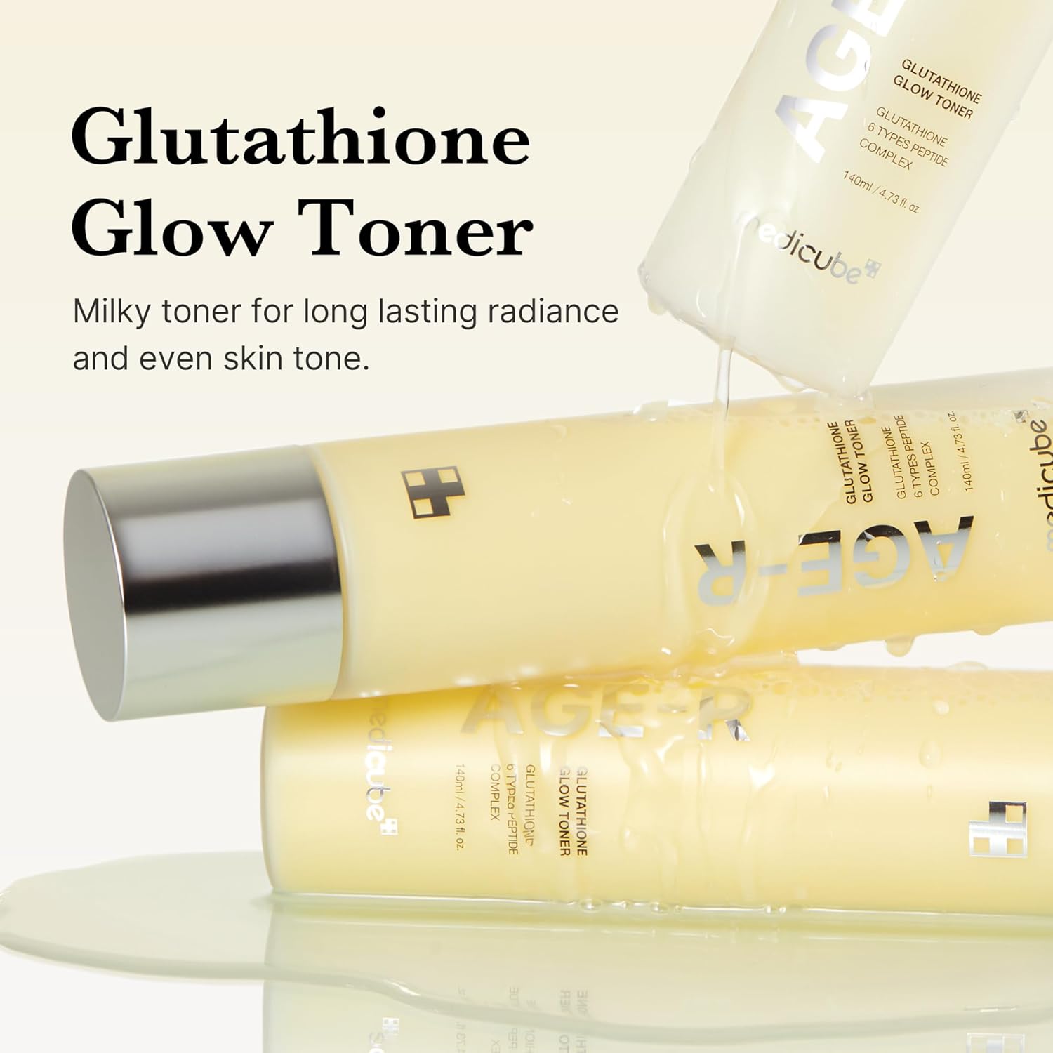 medicube Age-R Glutathione Glow Milky Toner 140ml | Korean Skin Care