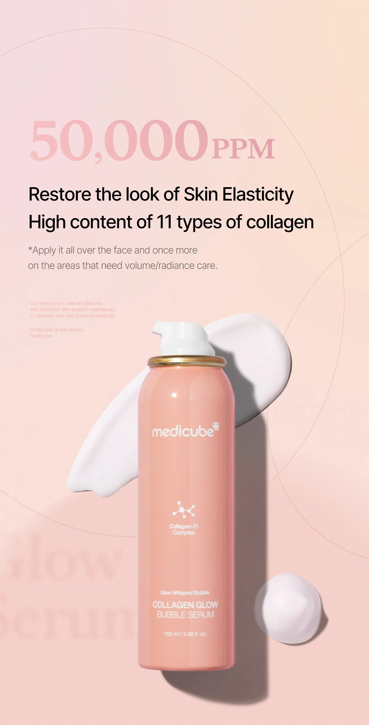 medicube Collagen Glow Bubble Serum 100ml | Korean Skincare