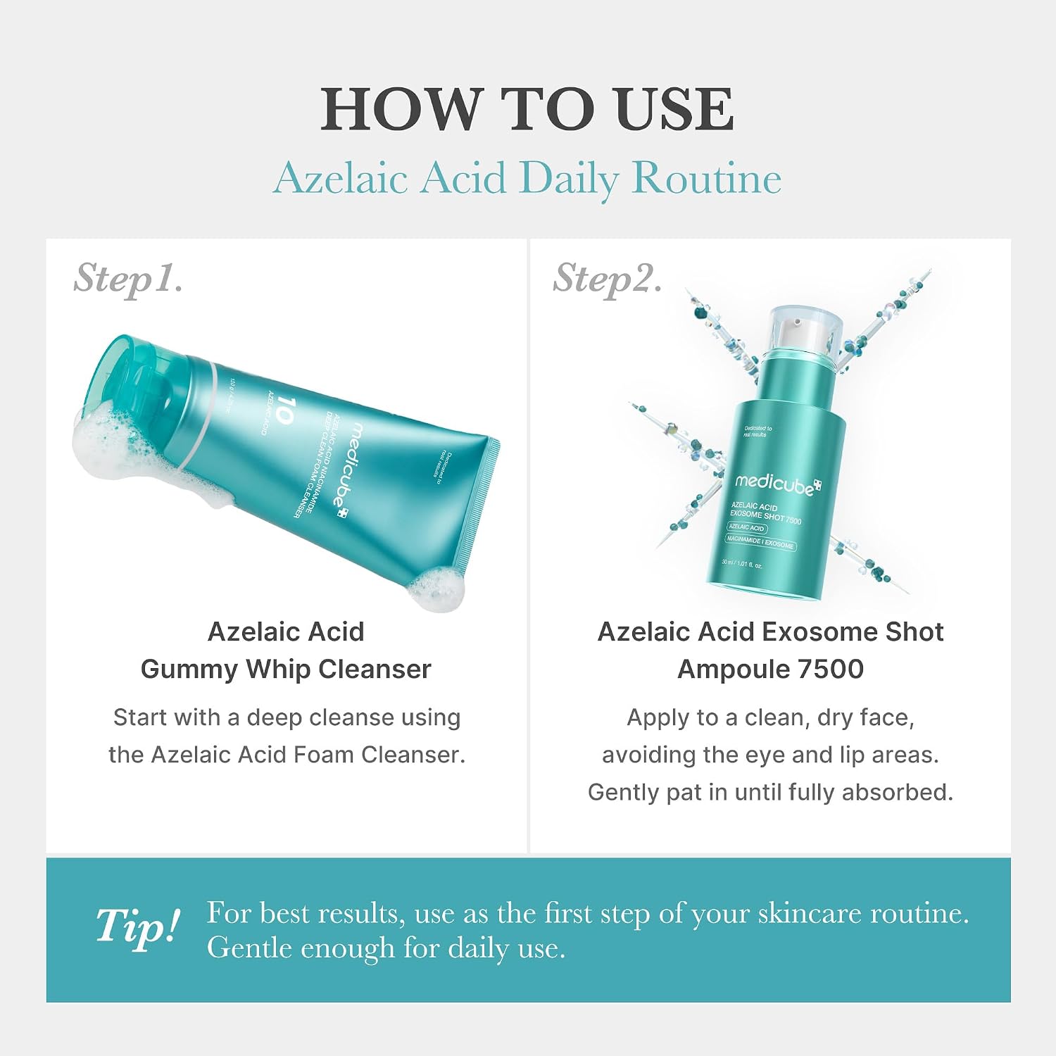 medicube Exosome Shot Azelaic Acid Spicule Facial Serum 30ml | Korean Skin Care