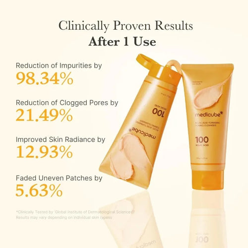 medicube Kojic Acid Turmeric Toning Cleanser 120g, Korean Skin Care