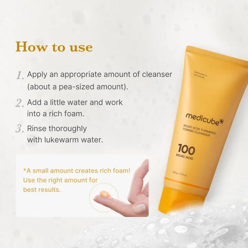medicube Kojic Acid Turmeric Toning Cleanser 120g, Korean Skin Care