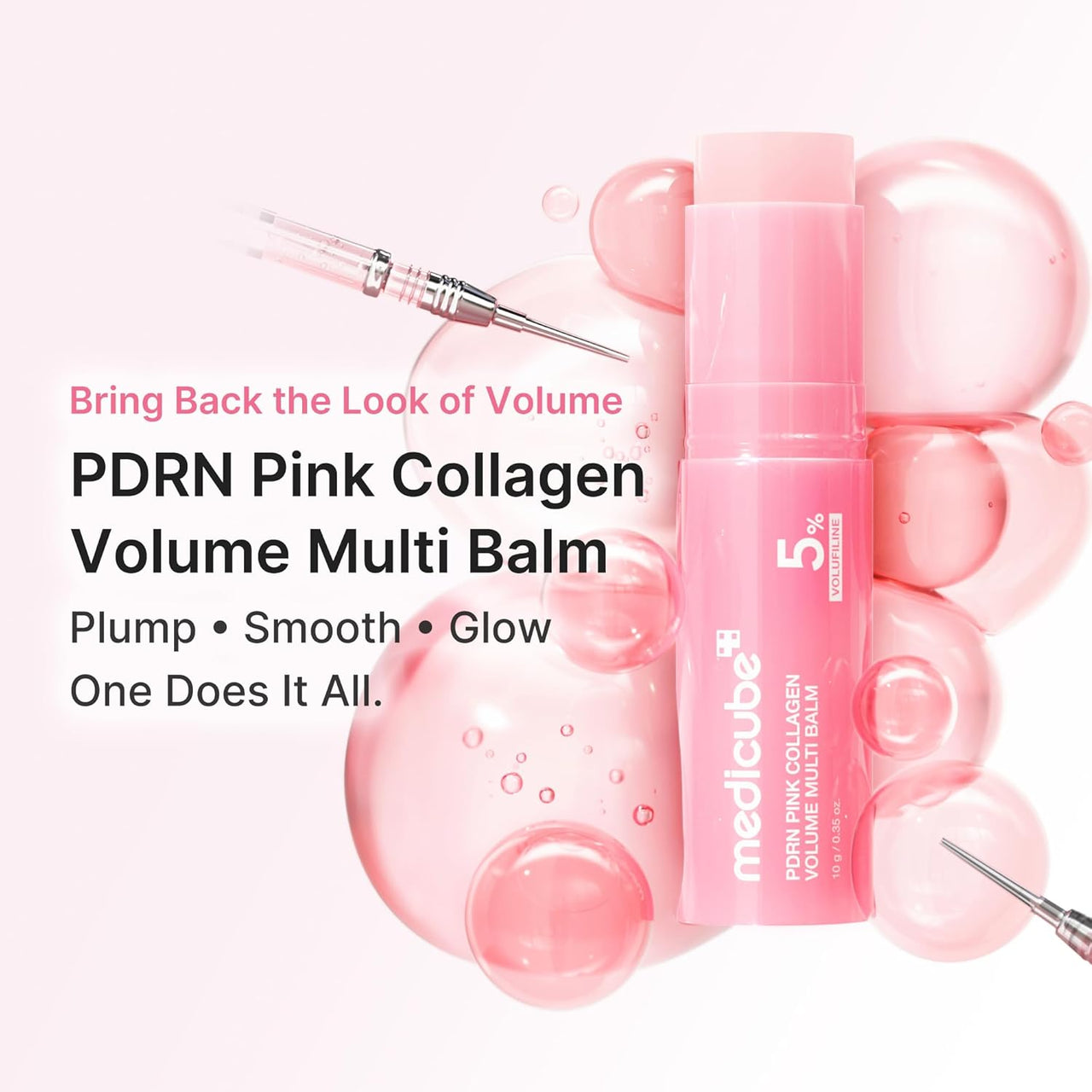 medicube PDRN Pink Collagen Volume Multi Balm 10g | Face & Body Balm Stick | Korean Skincare