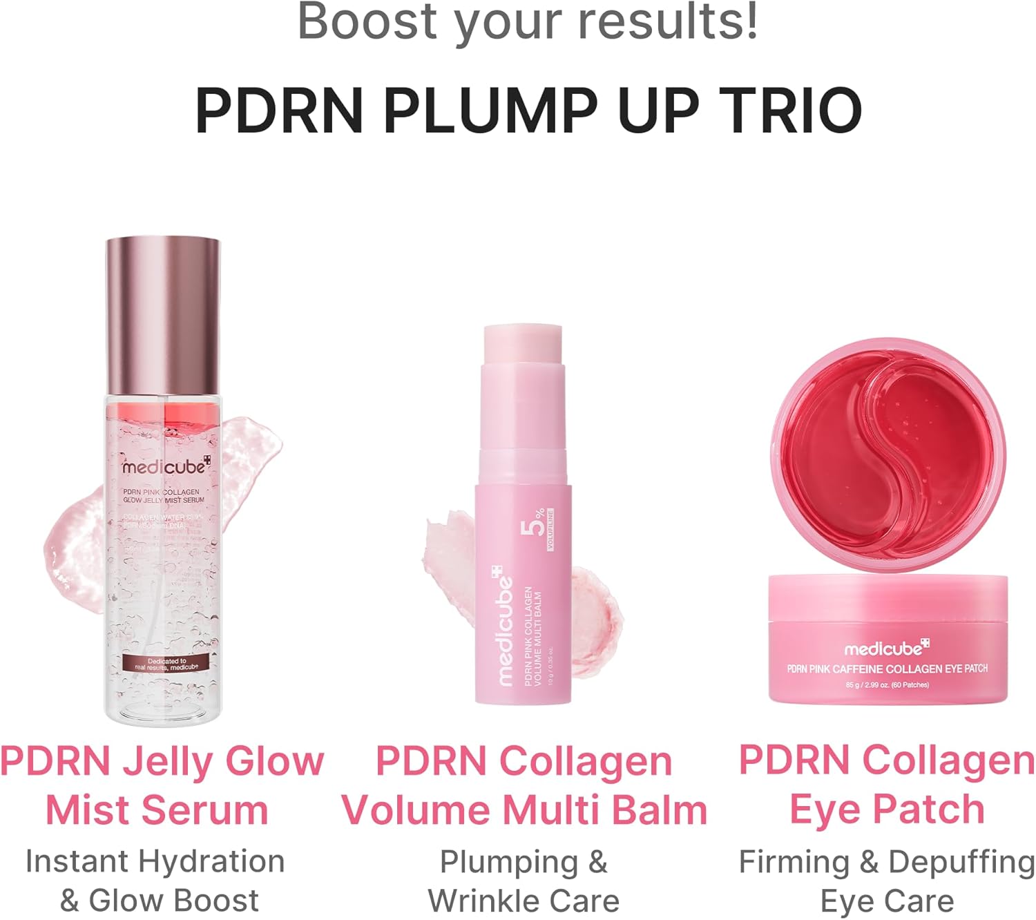 medicube PDRN Pink Collagen Volume Multi Balm 10g | Face & Body Balm Stick | Korean Skincare