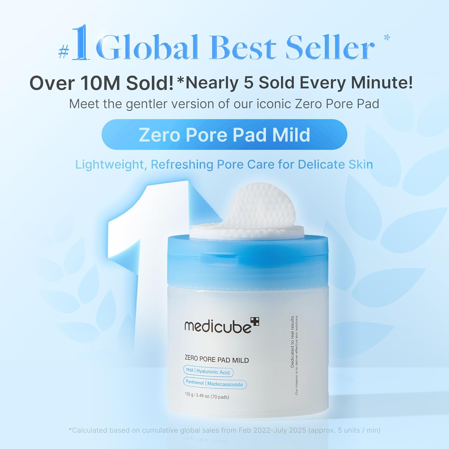 medicube Zero Pore Pad Mild 2.0 | Gentle Exfoliating Korean Skincare