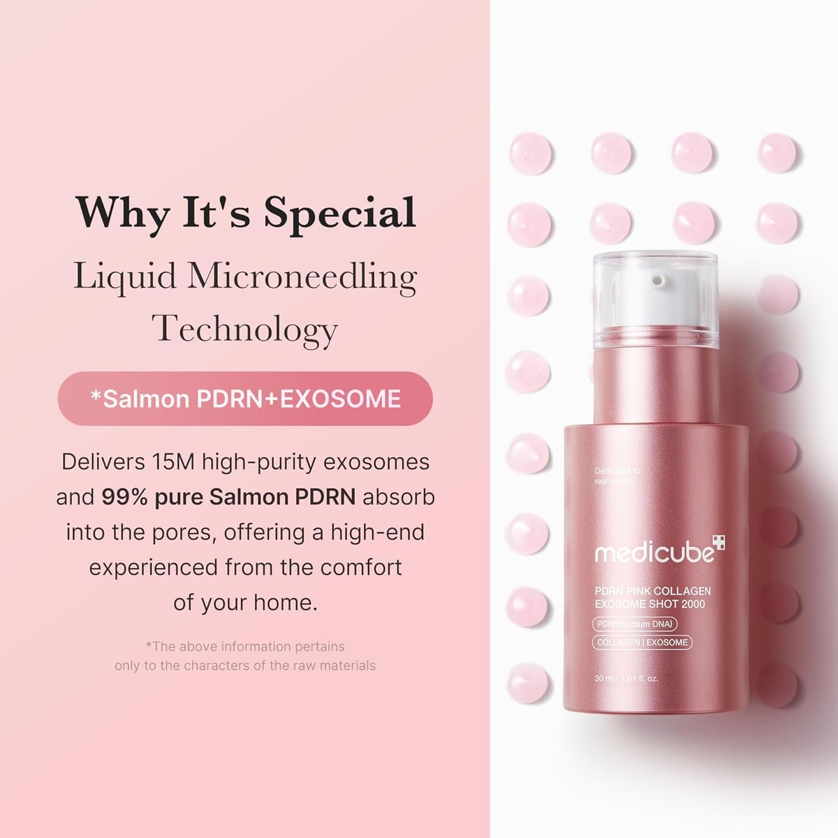 medicube PDRN Pink Collagen Exosome Shot Serum 30ml, Korean Skin Care