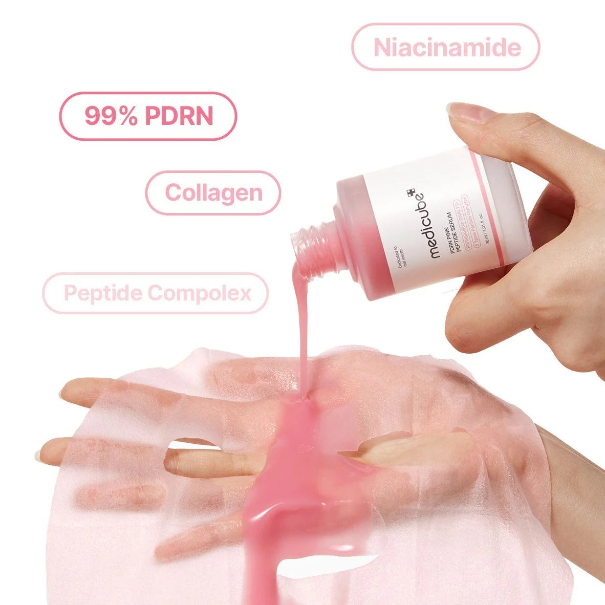 medicube PDRN Pink Peptide Serum Mask 23ml | Korean Skincare