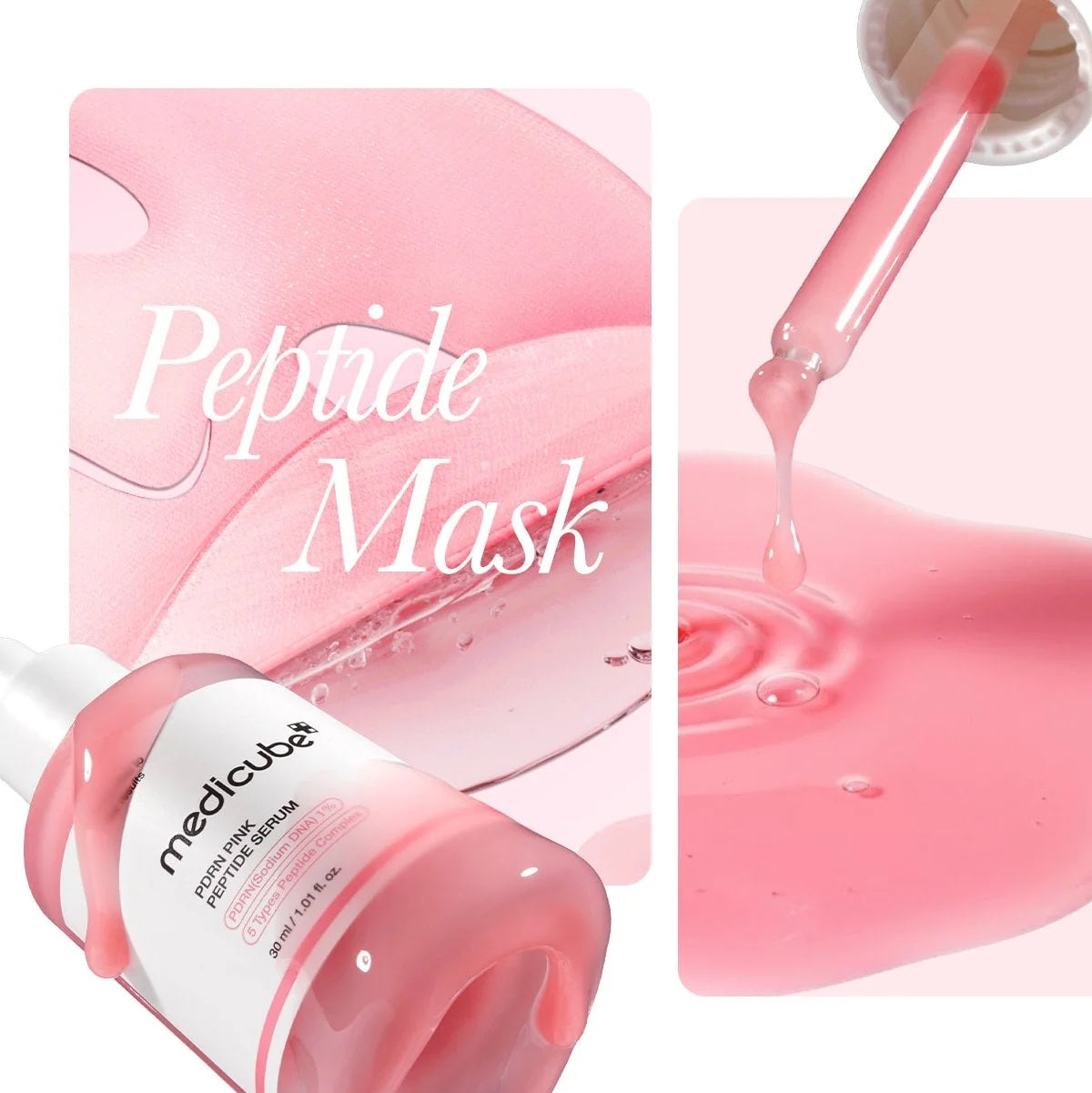 medicube PDRN Pink Peptide Serum Mask 23ml | Korean Skincare