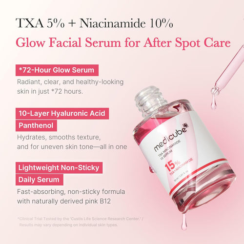 medicube TXA+Niacinamide 15% Glow Facial Serum 30ml | Korean Skincare