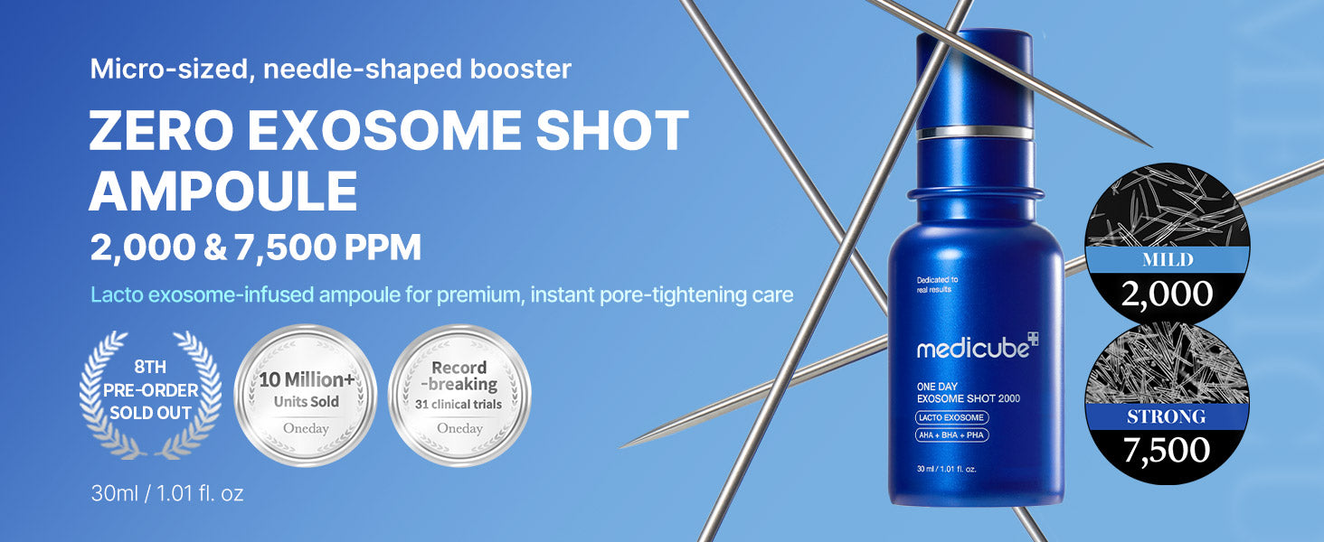 medicube ZERO One Day Exosome Shot Pore Serum 30ml/13ml, Korean Skin Care