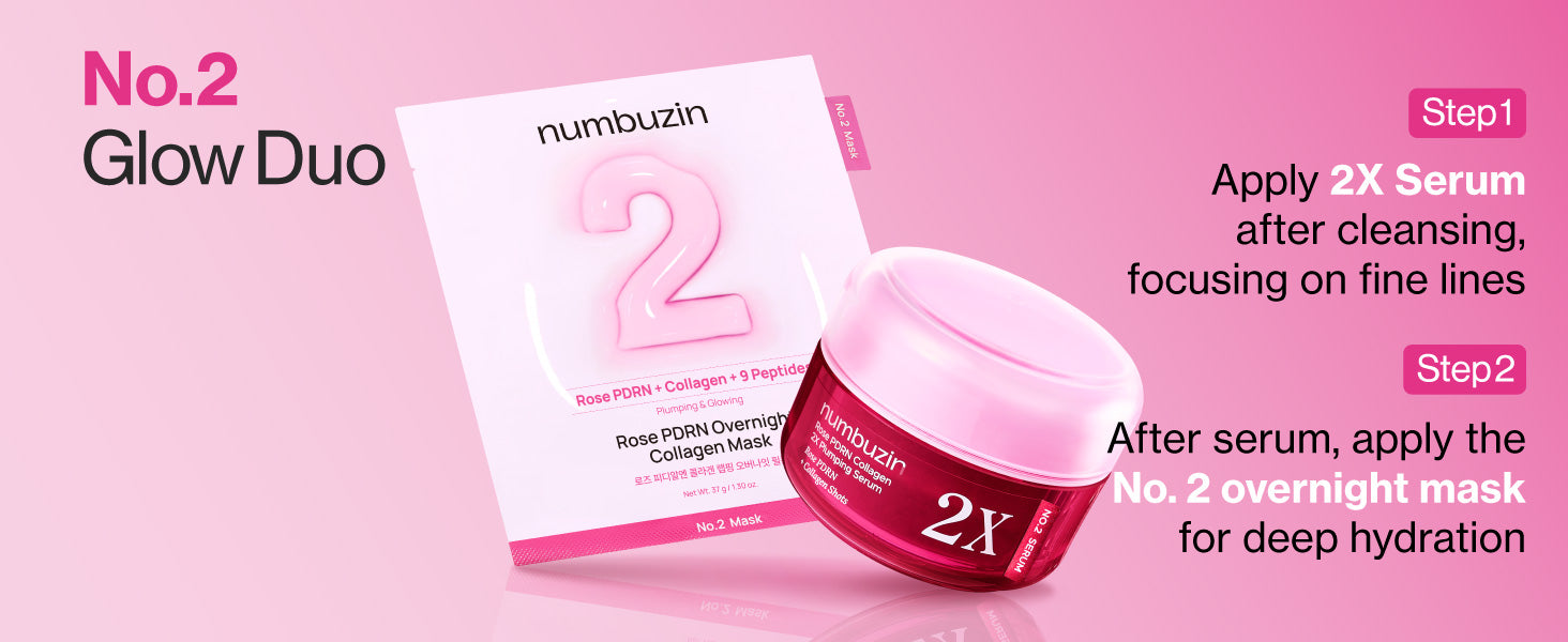 numbuzin No.2 Rose PDRN Overnight Collagen Mask 37g 5EA | Korean Skin Care