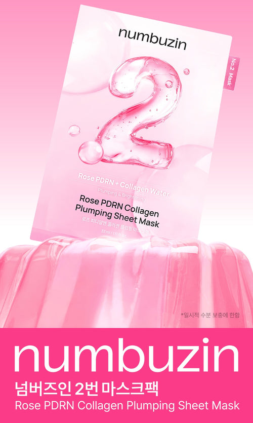 numbuzin No.2 Rose PDRN Collagen Plumping Mask 33ml 5sheets