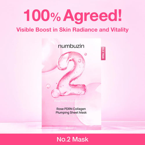 numbuzin No.2 Rose PDRN Collagen Plumping Mask 33ml 5sheets