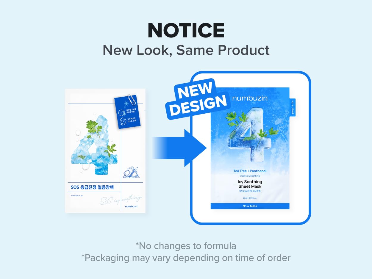 numbuzin No.4 Icy Soothing Mask 27ml 5sheets