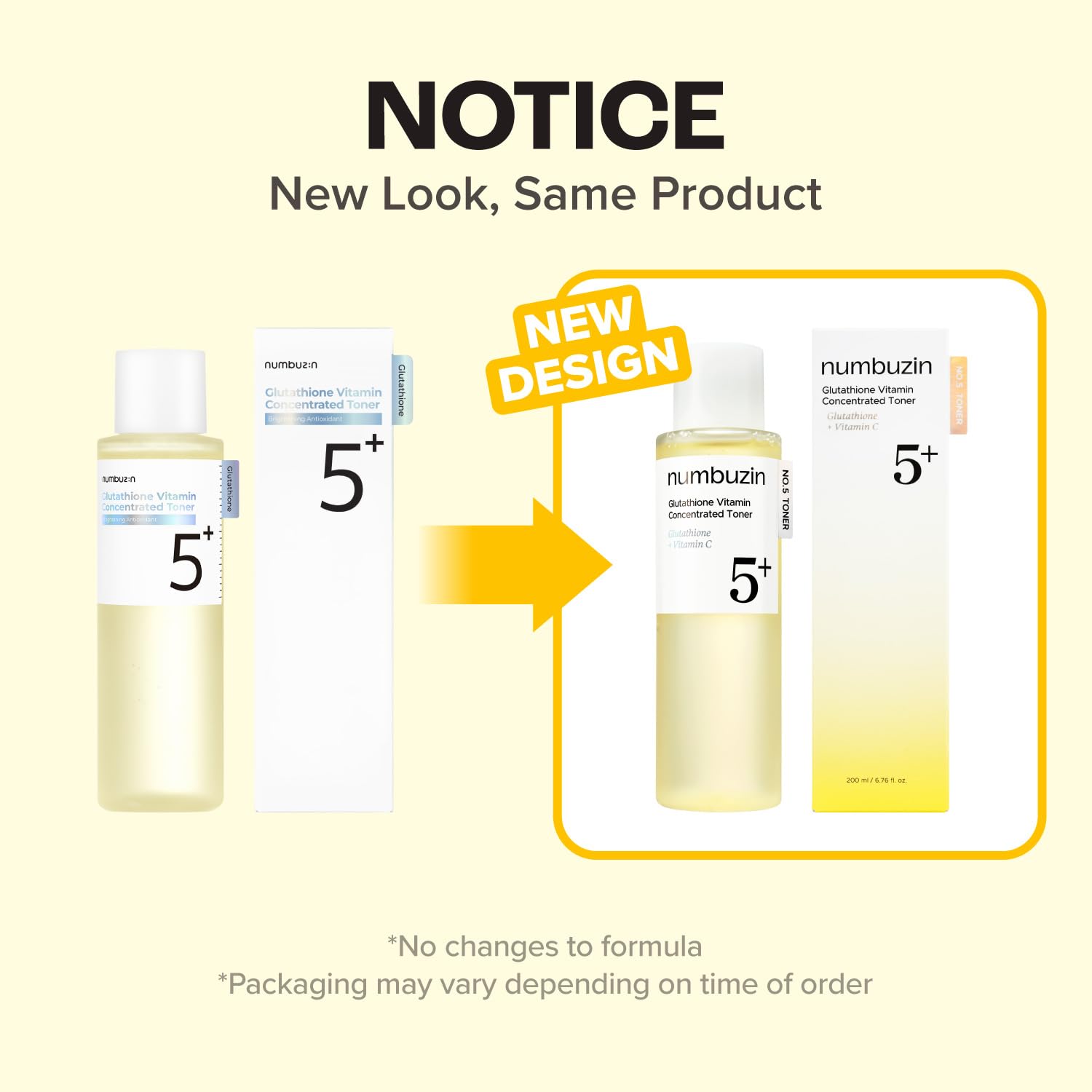numbuzin No.5 Vitamin Boosting Essential Toner, First Step Skincare, 6.76 fl oz (200ml)