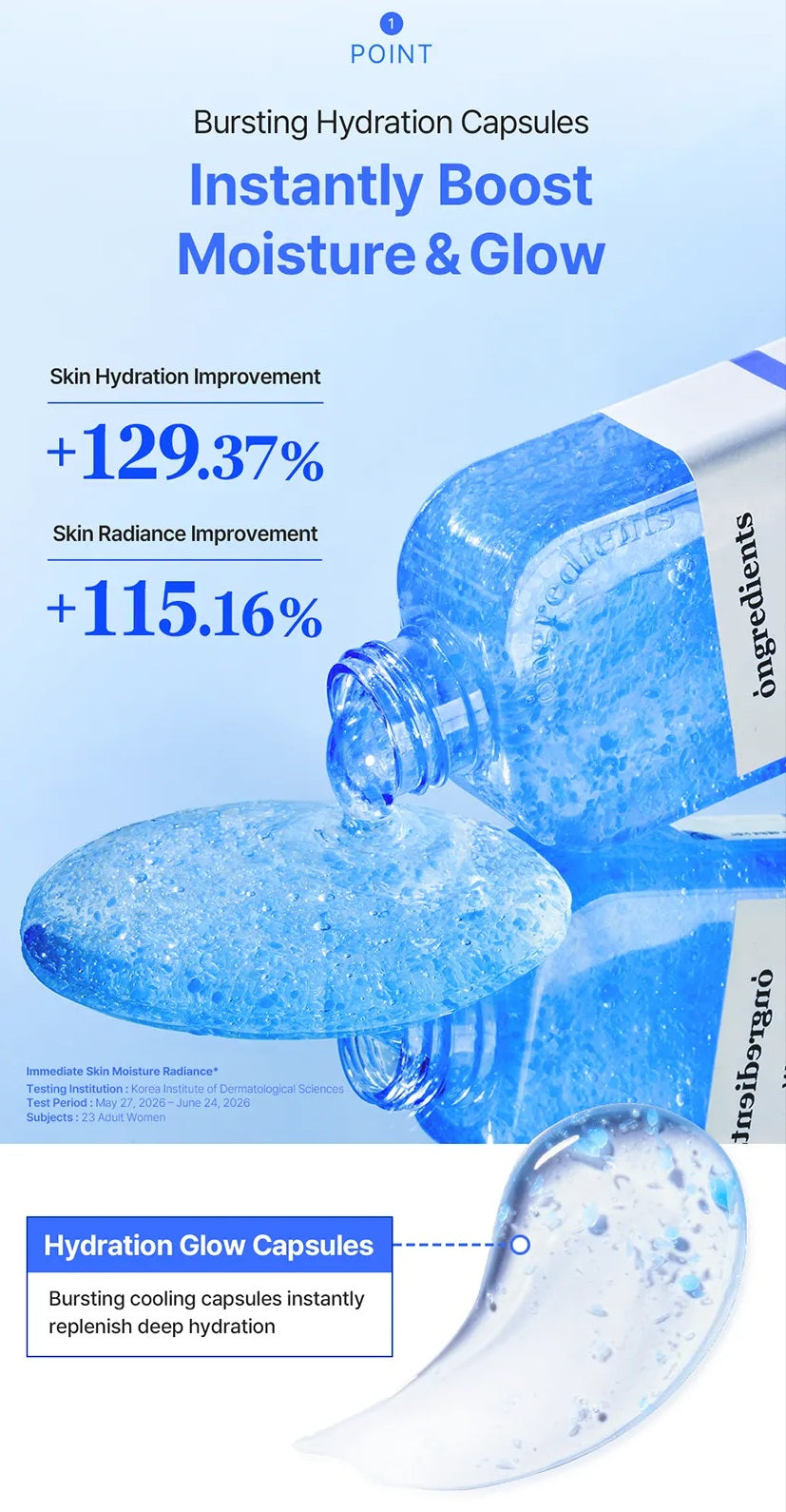 ongredients Bakuglow Capsule Lotion 150ml | Vegan, Korean skincare