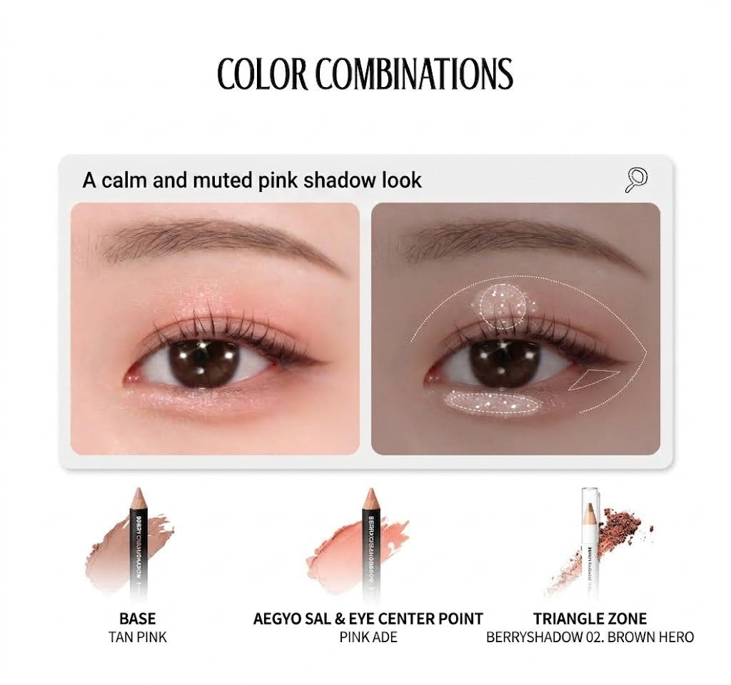 piciberry Berry Cream Shadow 1.4g (Sharpener Included),Korean Makeup