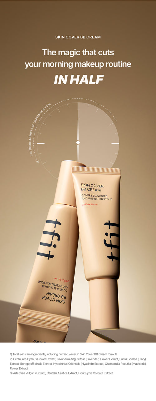 tfit Skin Cover BB Cream SPF50+PA++++ 30g,Korean Makeup