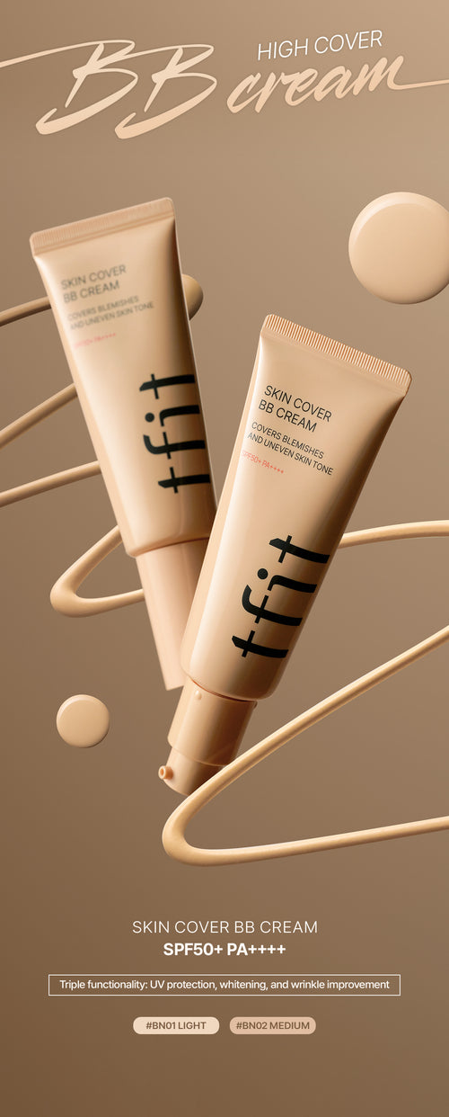 tfit Skin Cover BB Cream SPF50+PA++++ 30g,Korean Makeup