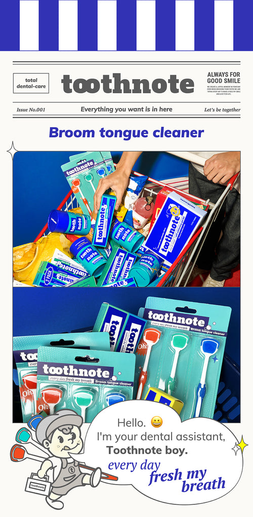 tooth note 3 Types of Tongue Cleaner 2 Package | Korean Oral Care