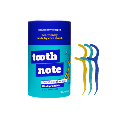 tooth note Dental Mint Floss Pick 45 counts × 3ea | Korean Oral Care