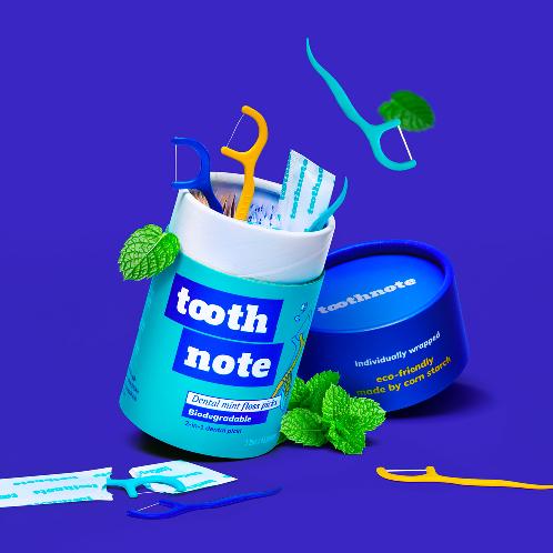 tooth note Dental Mint Floss Pick 45 counts × 3ea | Korean Oral Care